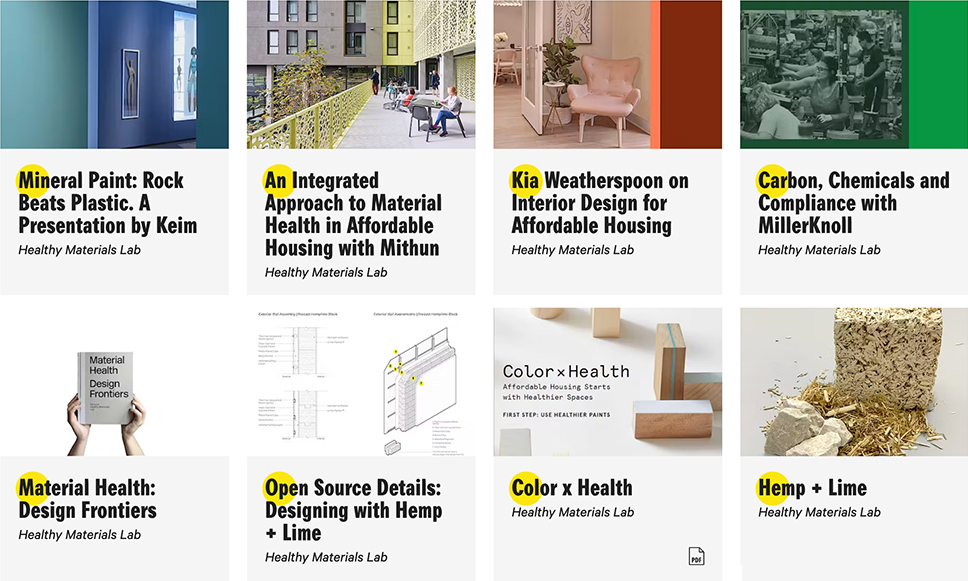 Healthy Materials Lab resources